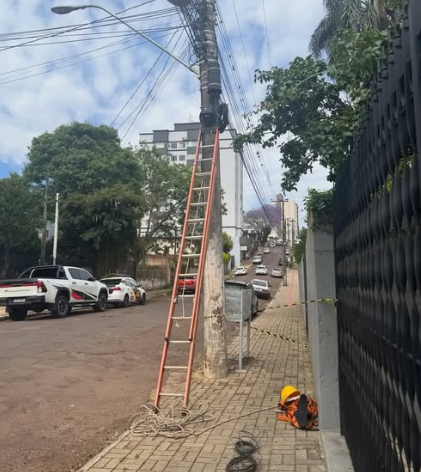 Funcionário de empresa de internet recebe choque durante limpeza de cabos em Palmeira das Missões