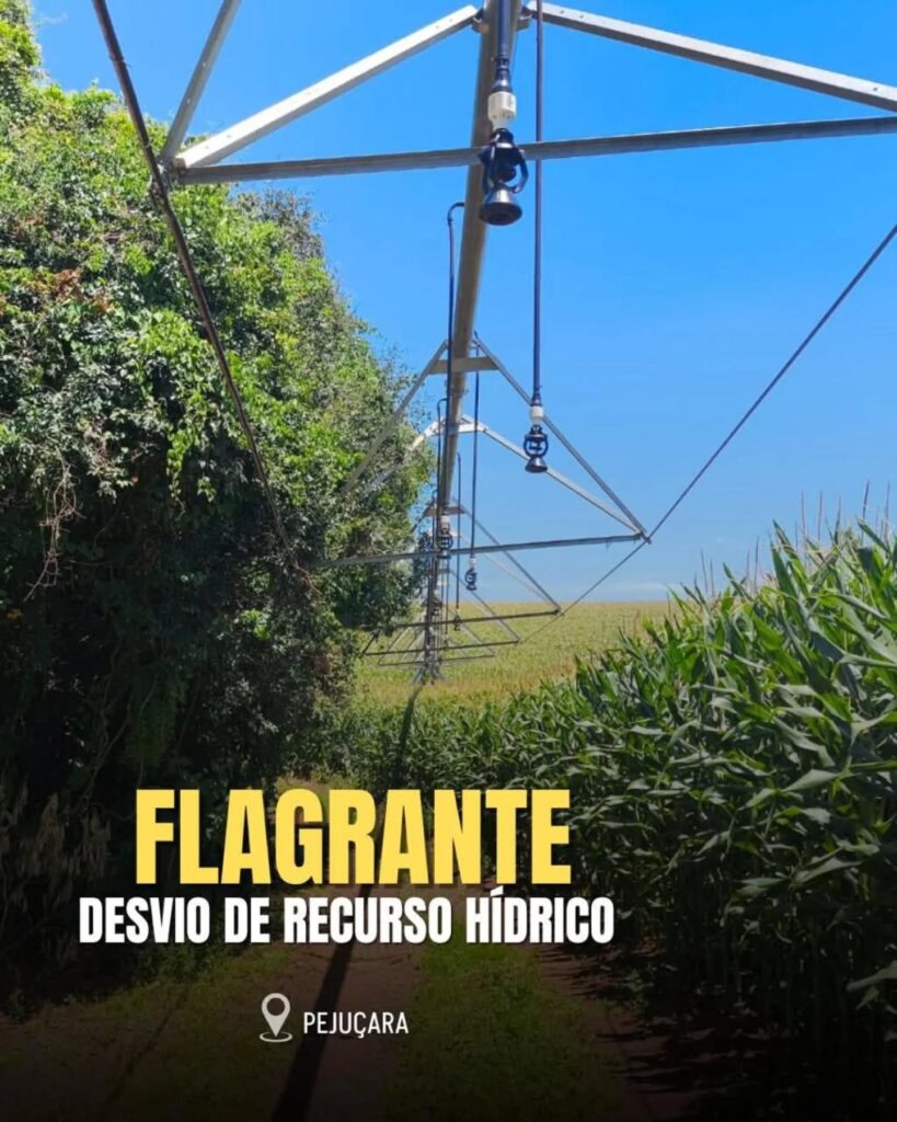 Brigada Militar flagra desvio de recurso hídrico em propriedade rural de Pejuçara