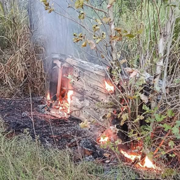 Jovem de 24 anos morre após carro incendiar em acidente na ERS-323 entre Pinhal e Rodeio Bonito