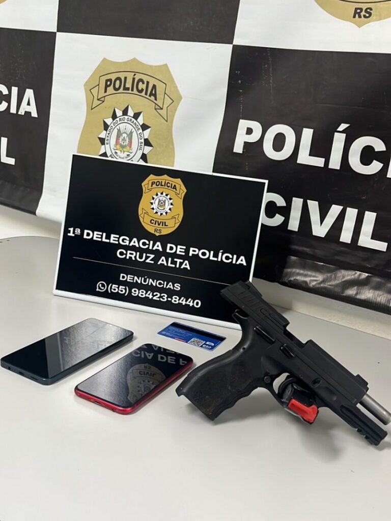 Operação Xeque-Mate prende três pessoas e apreende arma durante investigação de homicídios em Cruz Alta