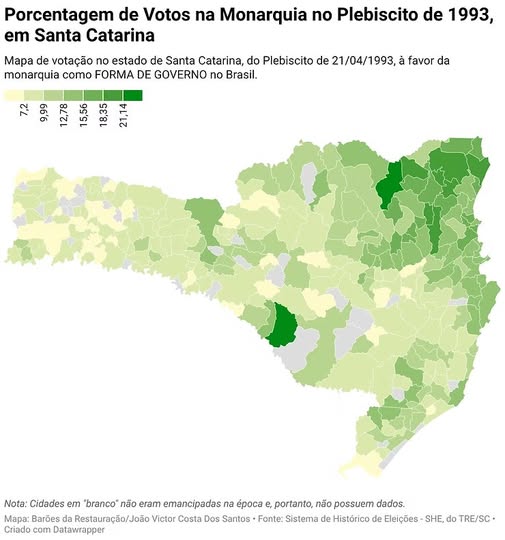 Barões da Restauração desenvolve projeto inédito com mapas interativos dos resultados do Plebiscito de 1993 em Santa Catarina
