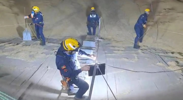 Corpo de Bombeiros conclui resgate de trabalhador soterrado em armazém de grãos em Tapera após 40 horas de operação