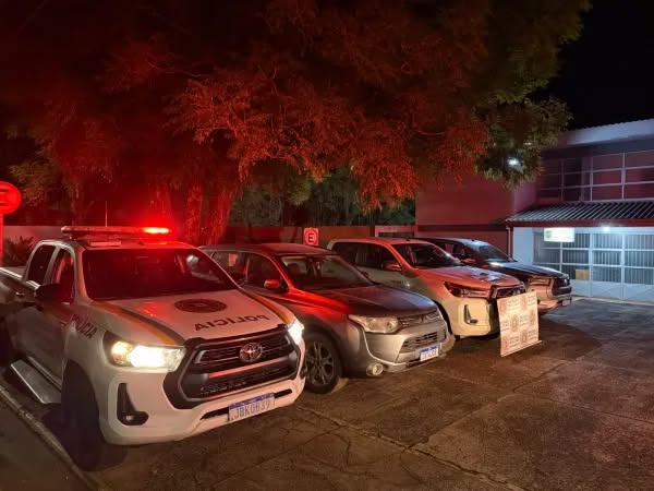 Força Tática recupera três caminhonetas furtadas avaliadas em quase R$ 1 milhão e prende dupla em Cruz Alta