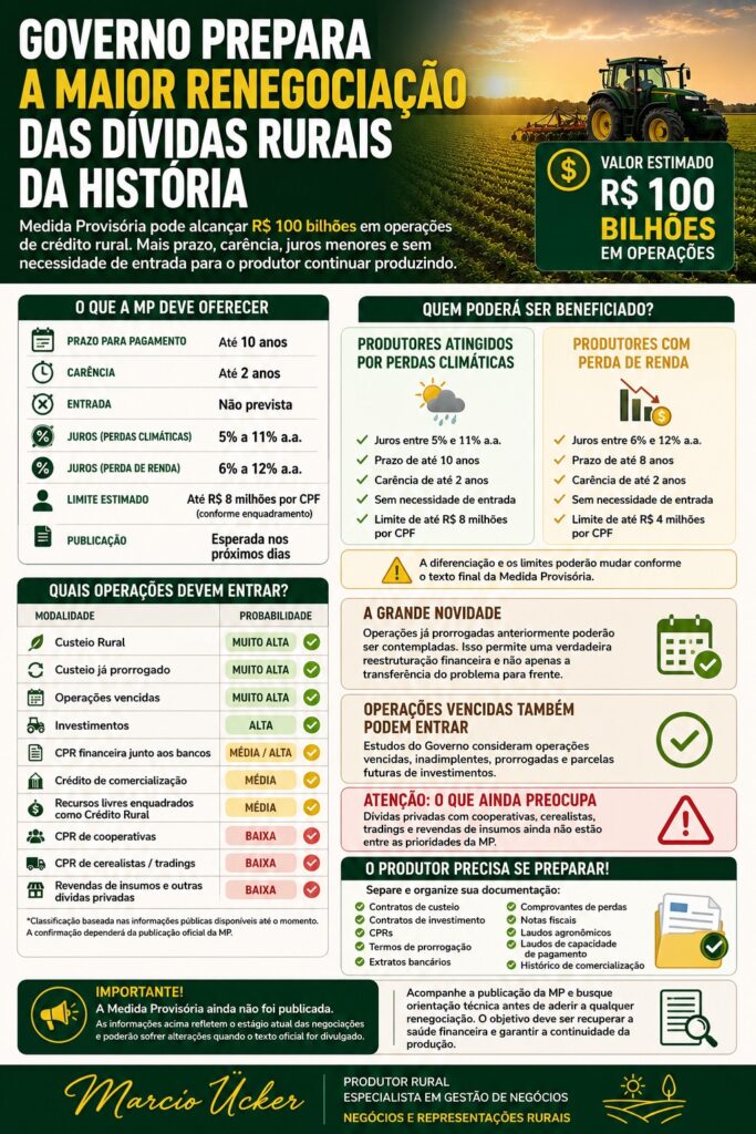 GOVERNO PREPARA A MAIOR RENEGOCIAÇÃO DAS DÍVIDAS RURAIS DA HISTÓRIA