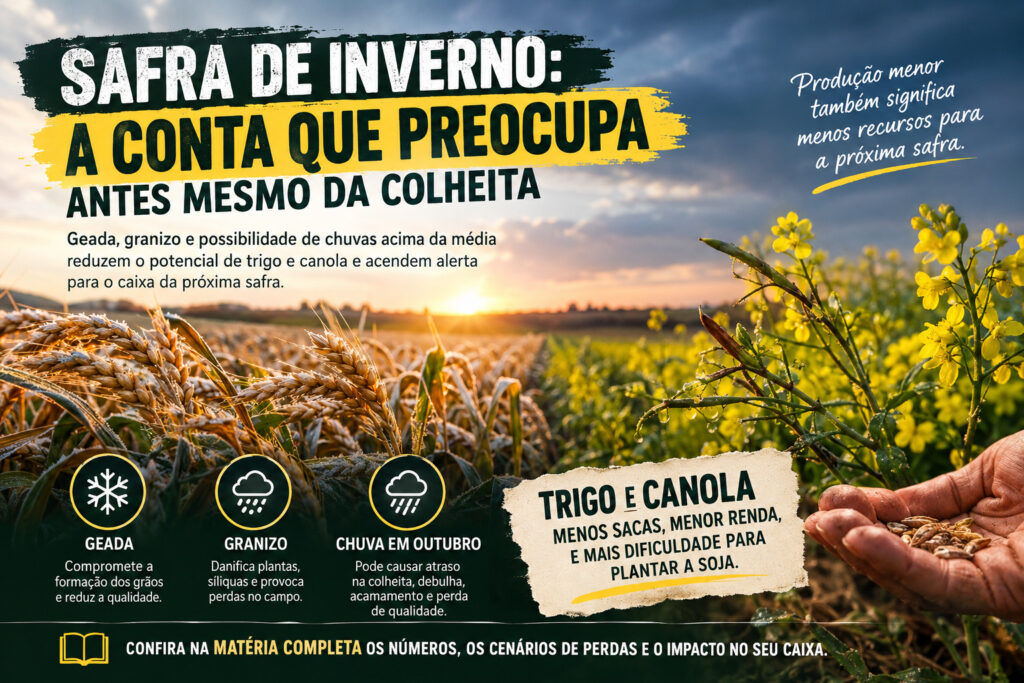 SAFRA DE INVERNO: A CONTA QUE PREOCUPA ANTES MESMO DA COLHEITA