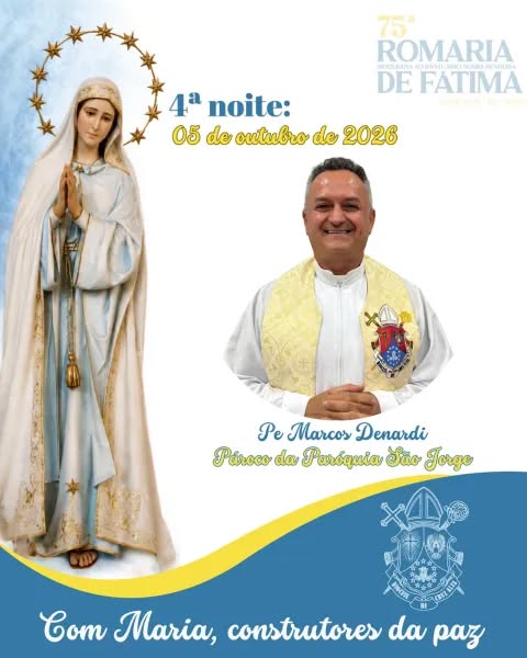 Novena da 75ª Romaria Diocesana ao Santuário de Fátima segue até 10 de outubro em Cruz Alta
