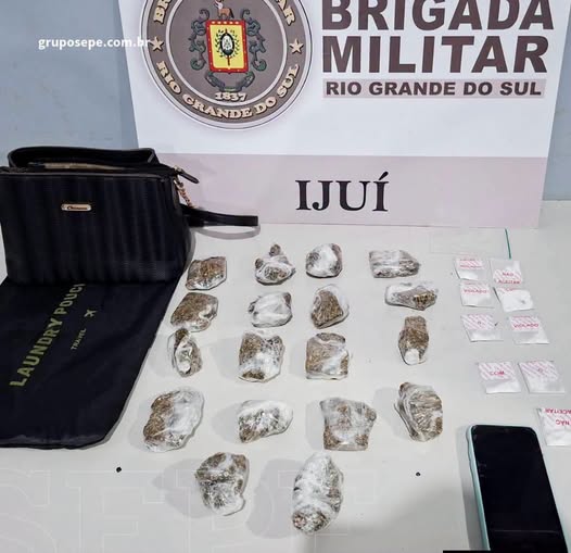 Mulher é presa pela Brigada Militar suspeita de tráfico de drogas em Augusto Pestana