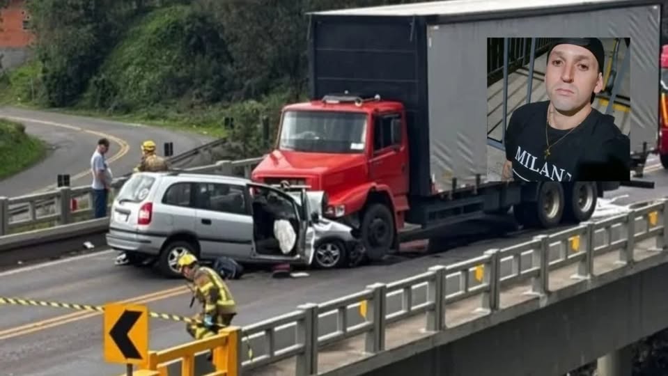 Motorista de 32 anos morre em acidente entre carro e caminhão na ERS-122, em Caxias do Sul