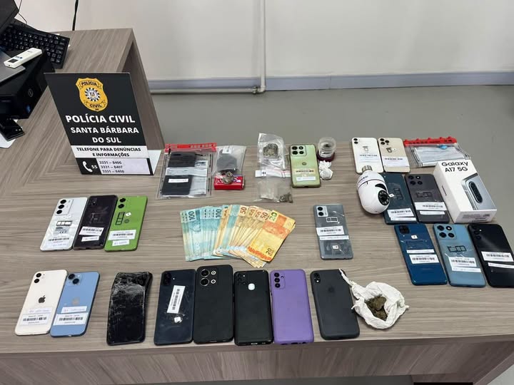 Operação Narcos Sabasul prende seis pessoas e apreende drogas, celulares e R$ 3,7 mil em Santa Bárbara do Sul