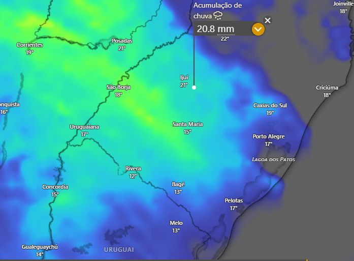 Sábado terá aumento da nebulosidade e risco de temporais no RS; Cruz Alta chega a 26°C